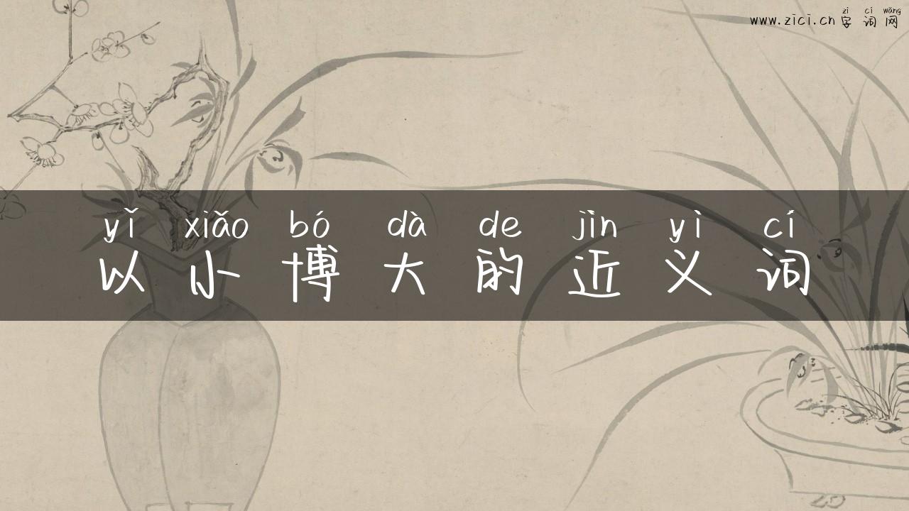 以小博大的近义词