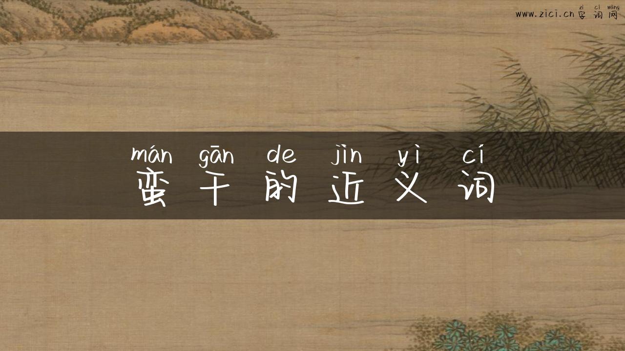 蛮干的近义词