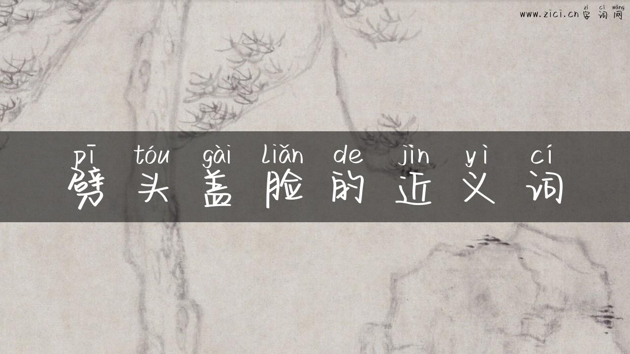 劈头盖脸的近义词
