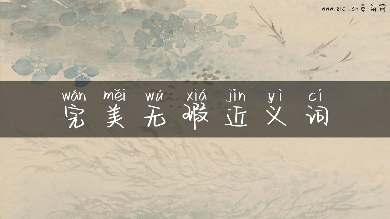 完美无瑕近义词
