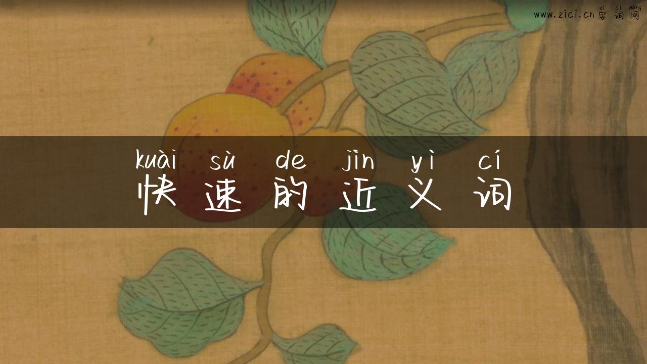 快速的近义词