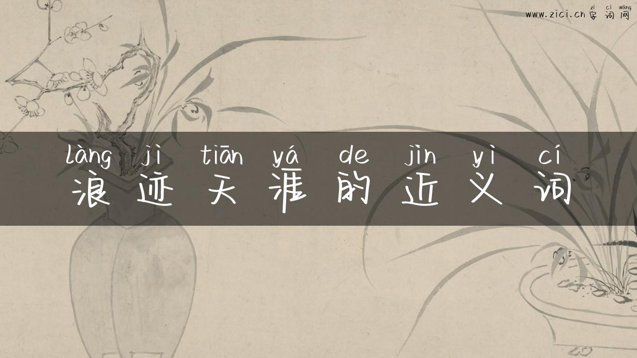 浪迹天涯的近义词