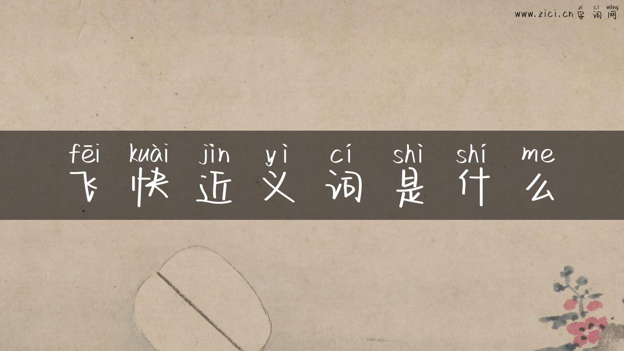 飞快近义词是什么