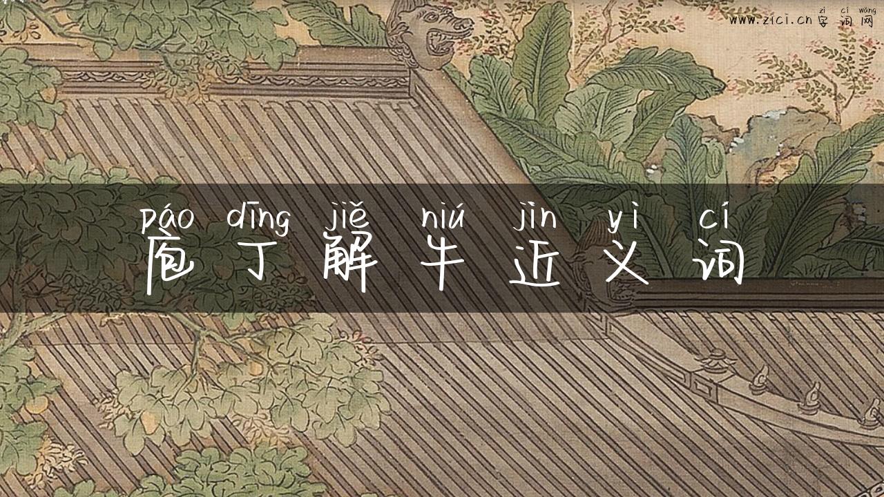 庖丁解牛近义词