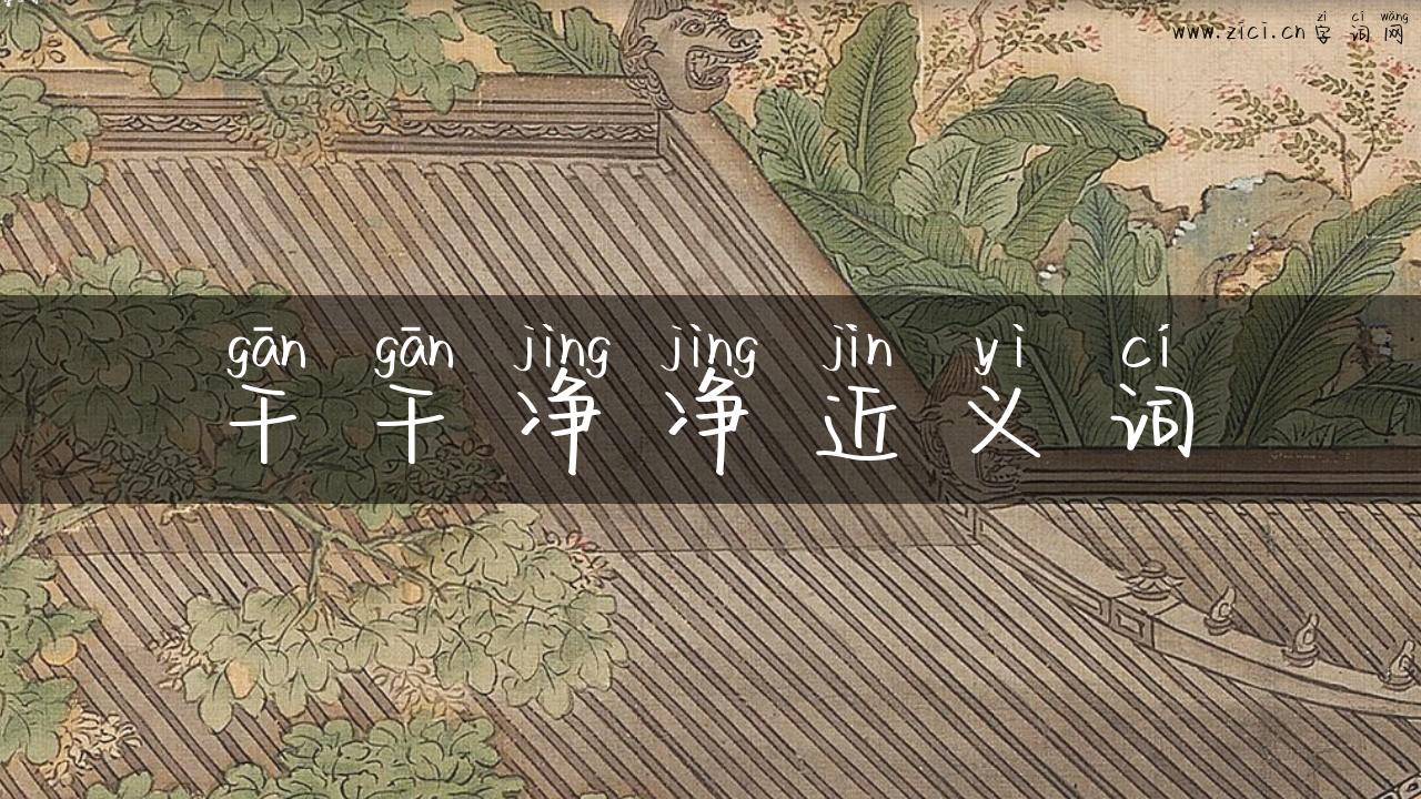 干干净净近义词
