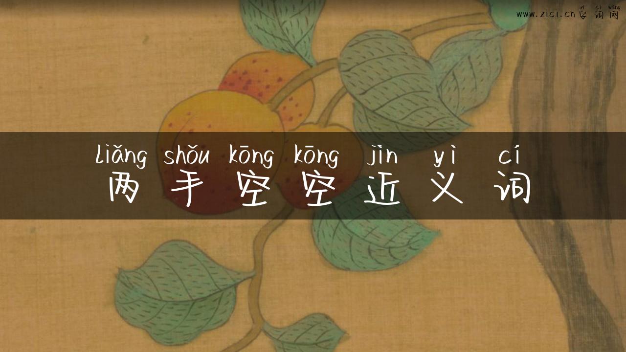 两手空空近义词