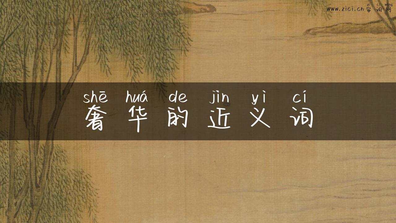 奢华的近义词