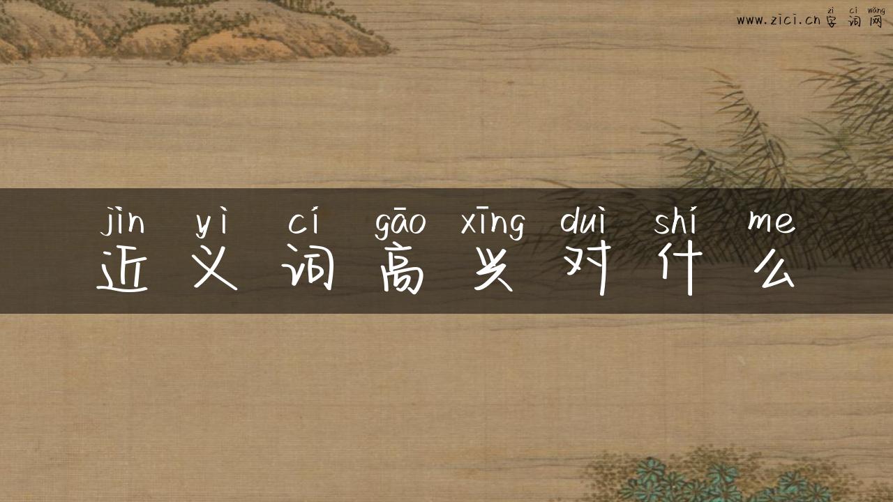 近义词高兴对什么