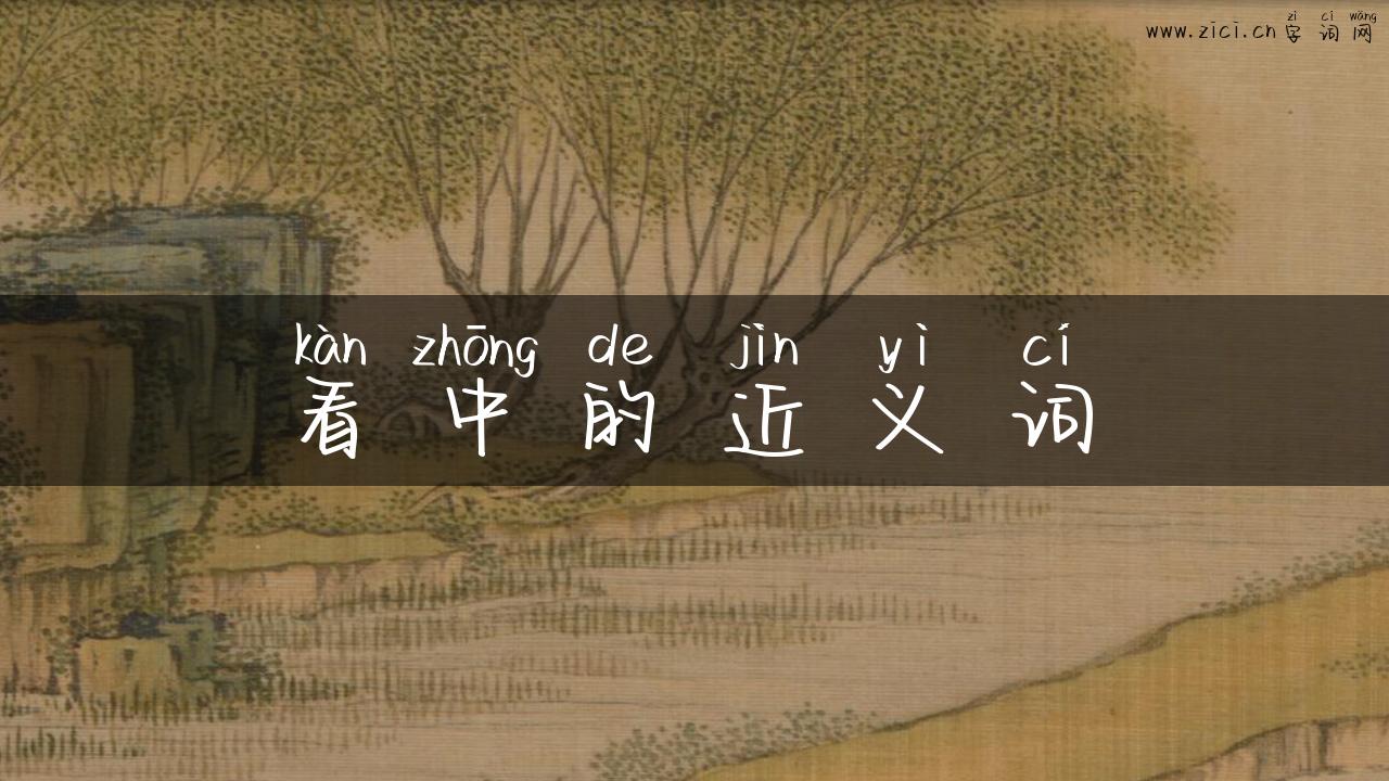 看中的近义词