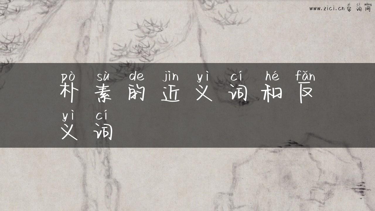 朴素的近义词和反义词