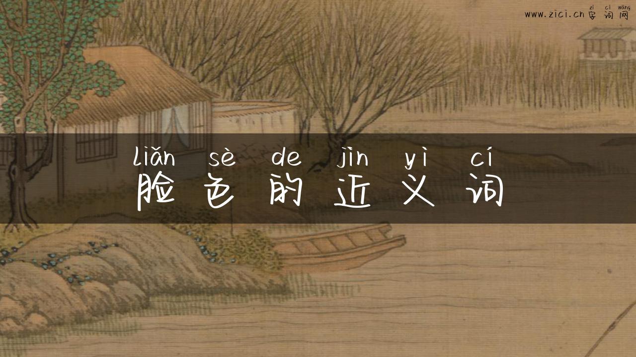 脸色的近义词