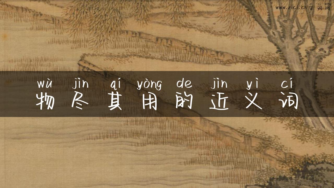 物尽其用的近义词