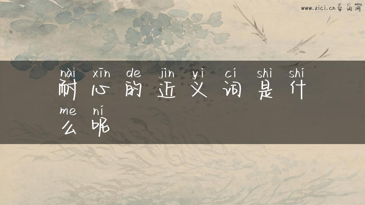 耐心的近义词是什么呢