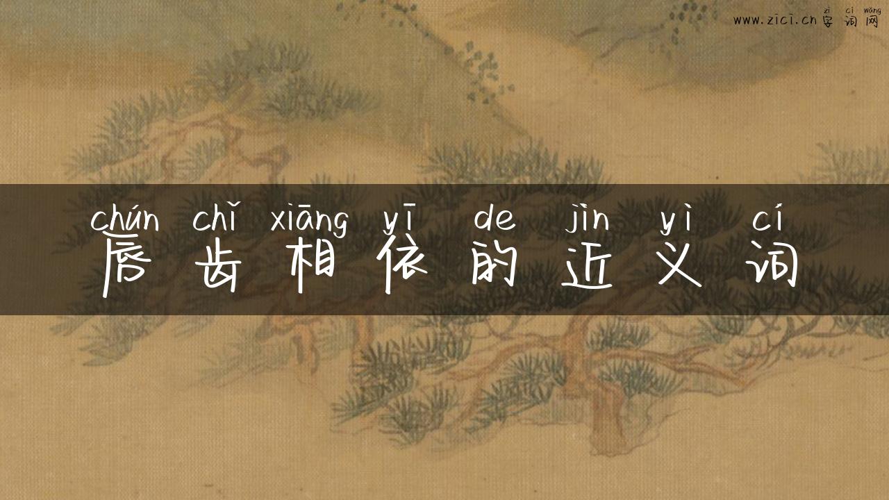 唇齿相依的近义词