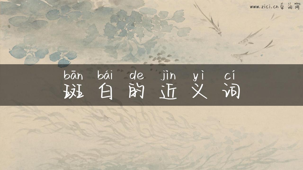 斑白的近义词