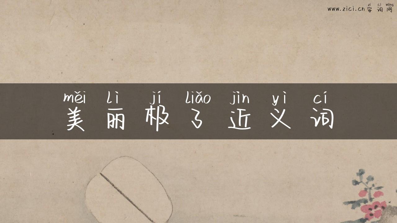 美丽极了近义词