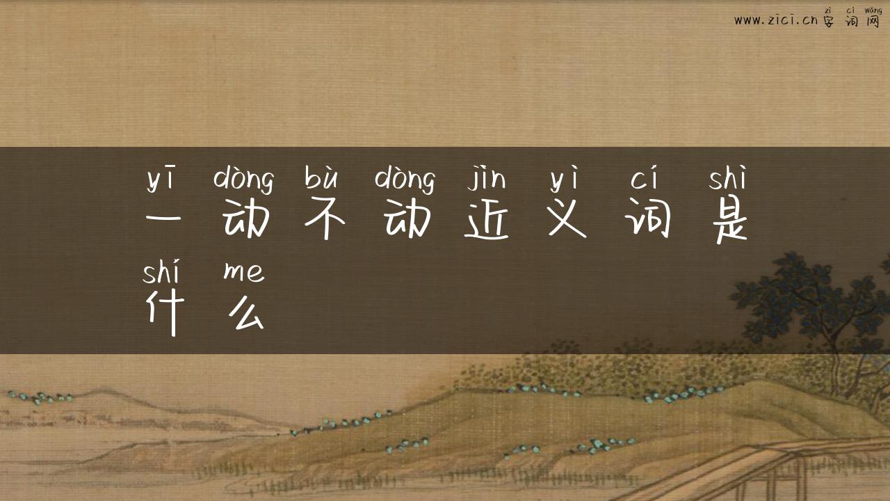 一动不动近义词是什么