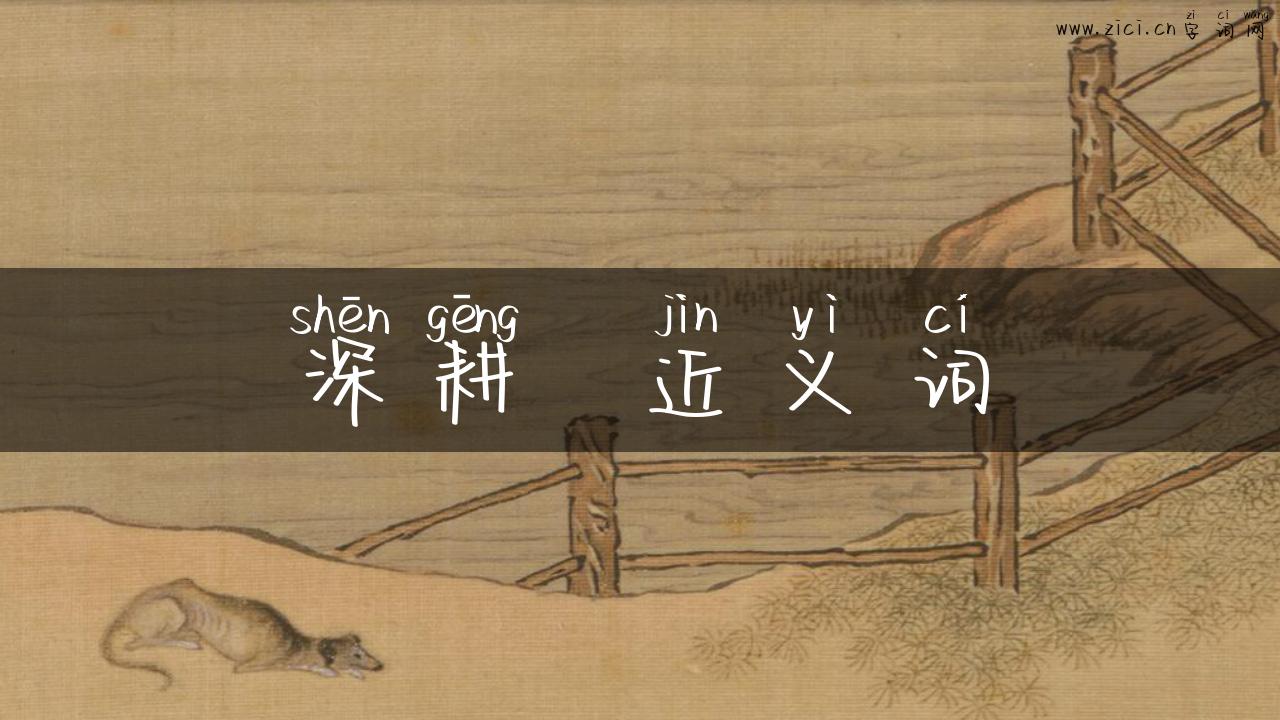 深耕  近义词