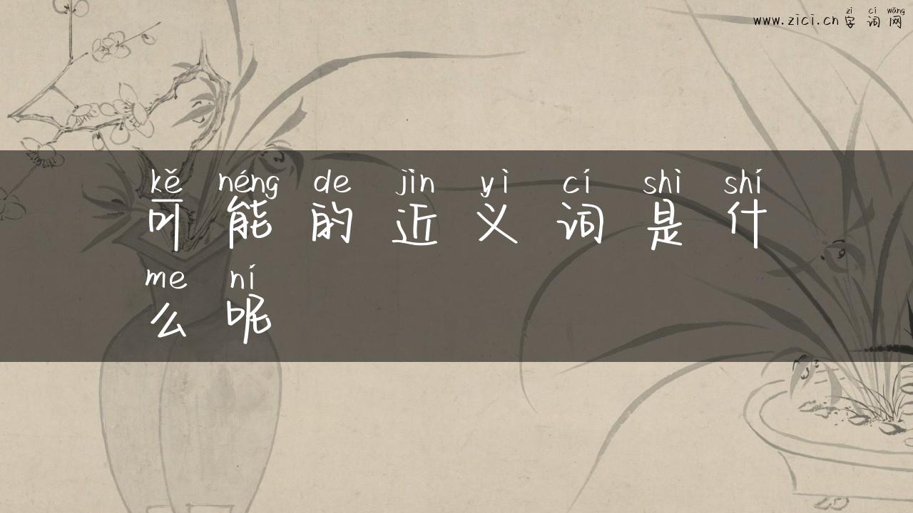 可能的近义词是什么呢