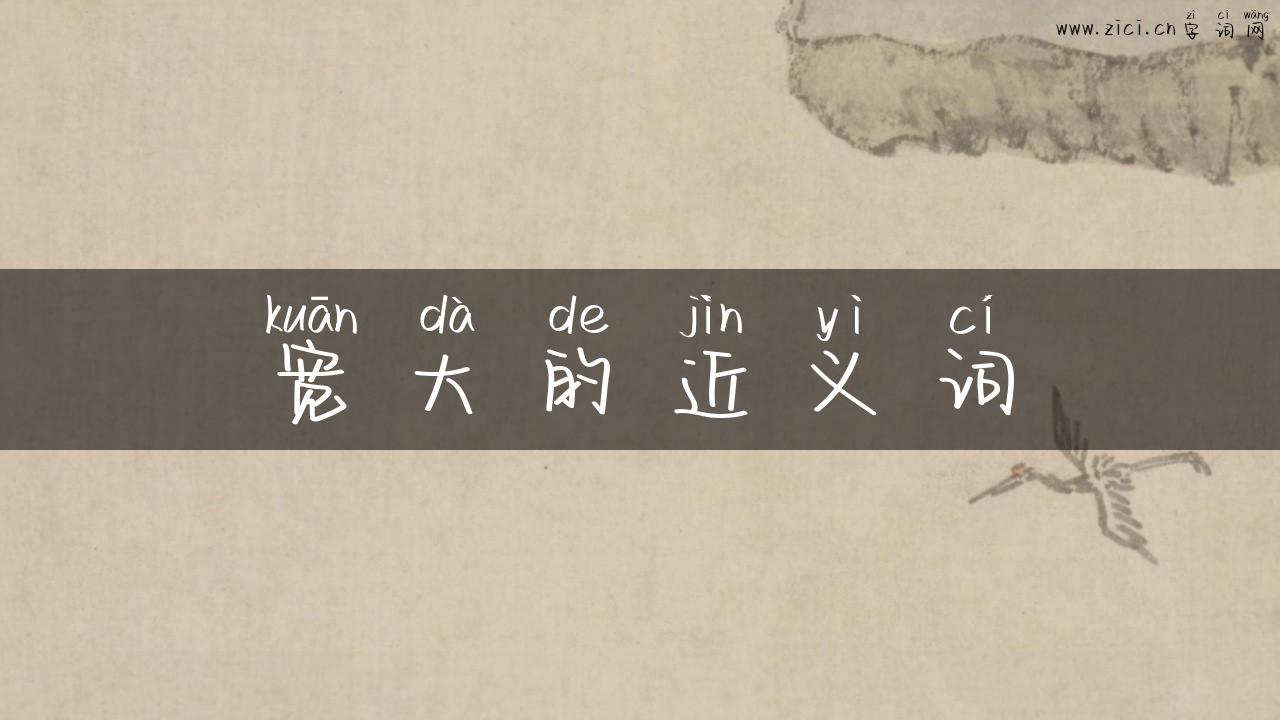 宽大的近义词