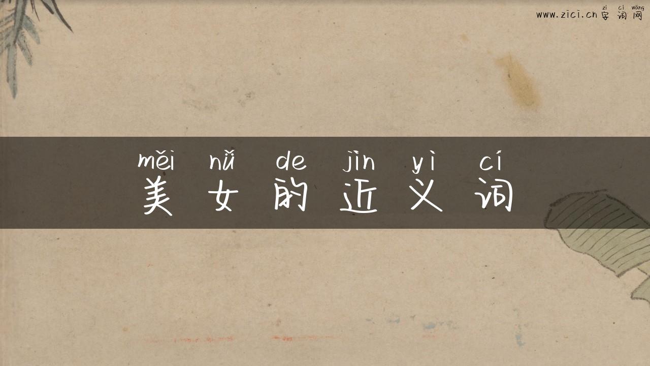 美女的近义词