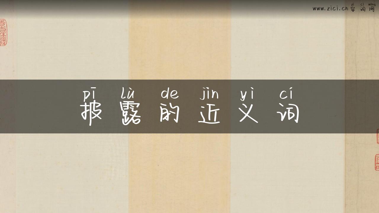 披露的近义词