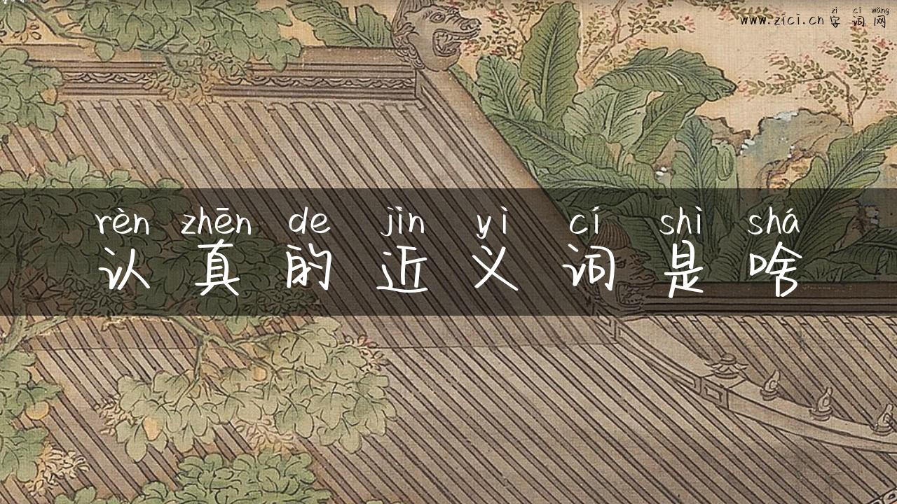 认真的近义词是啥