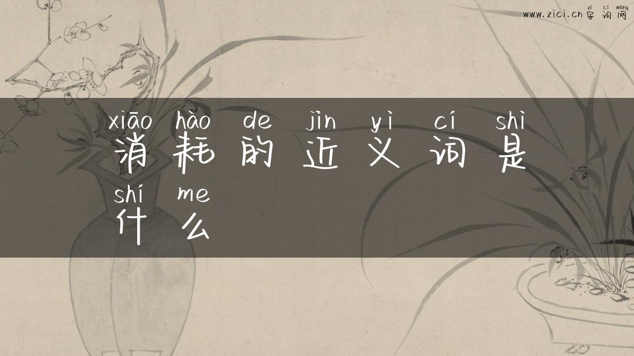 消耗的近义词是什么