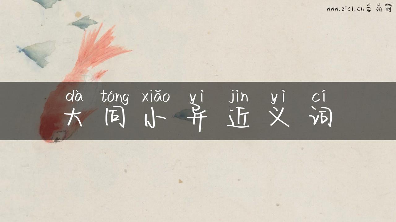 大同小异近义词