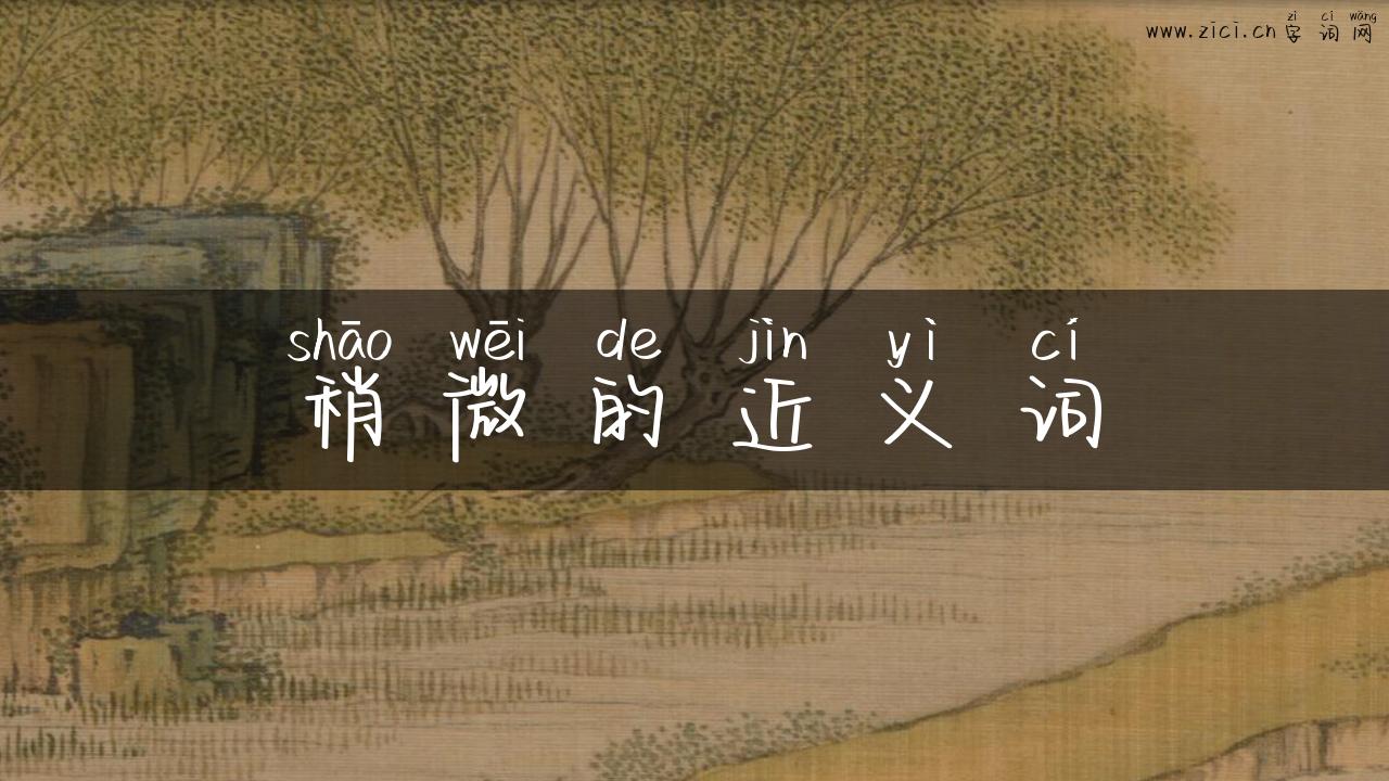 稍微的近义词