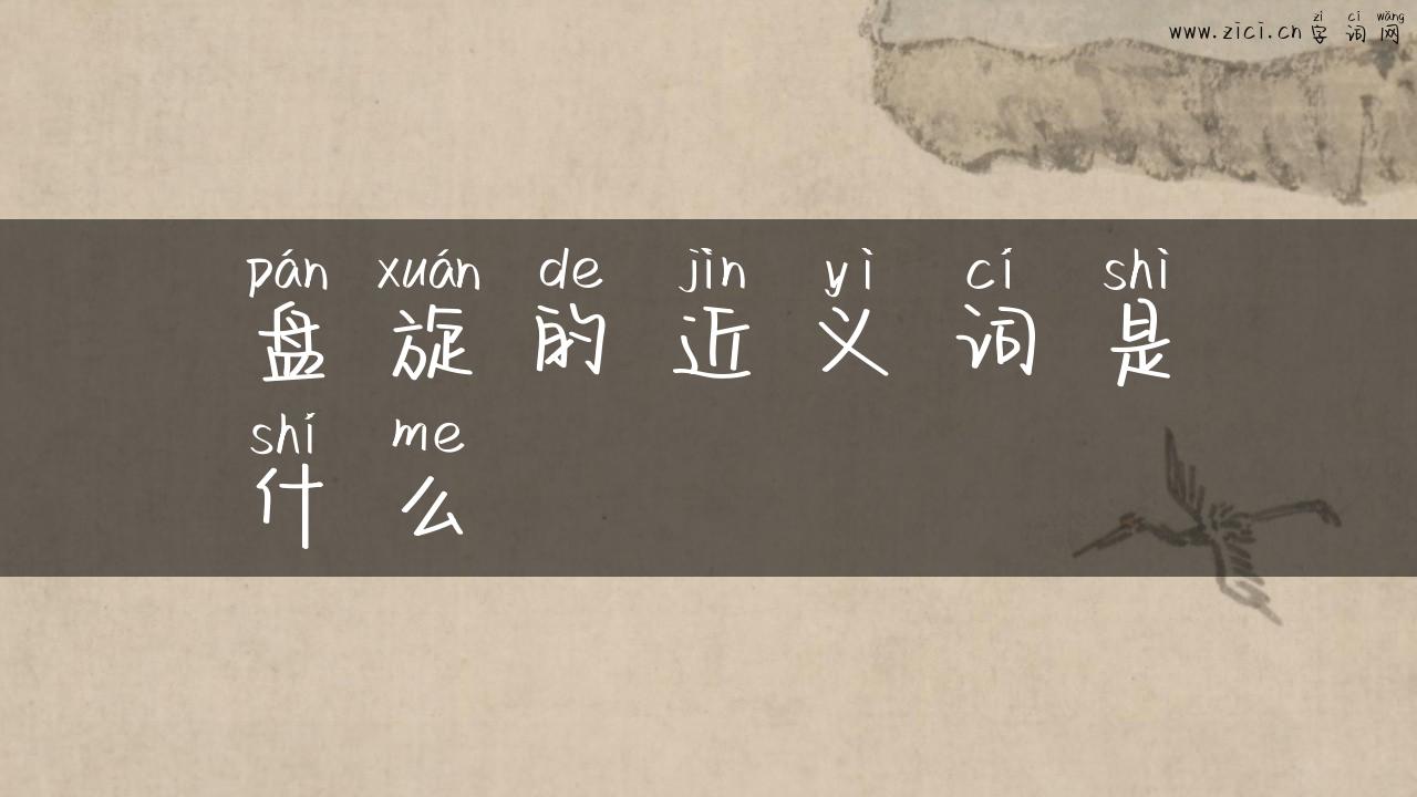 盘旋的近义词是什么