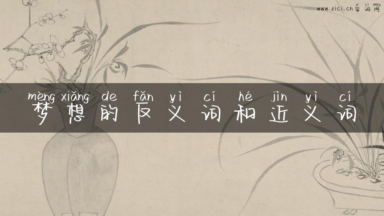 梦想的反义词和近义词