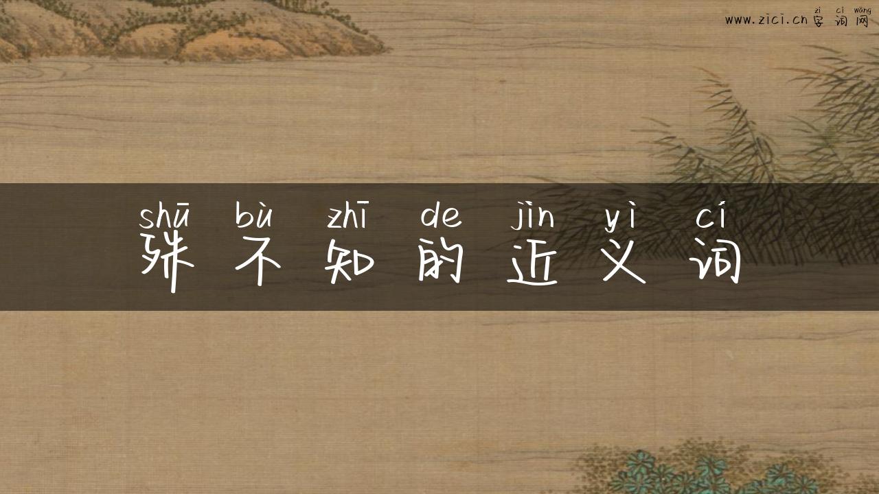 殊不知的近义词