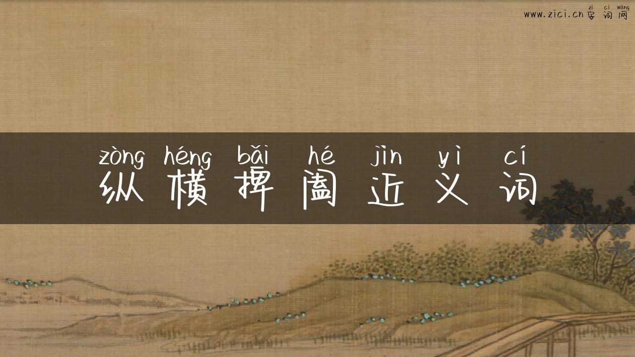 纵横捭阖近义词