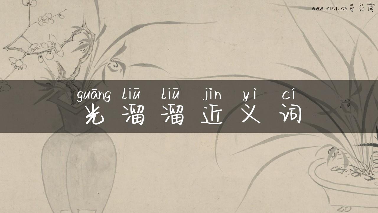 光溜溜近义词