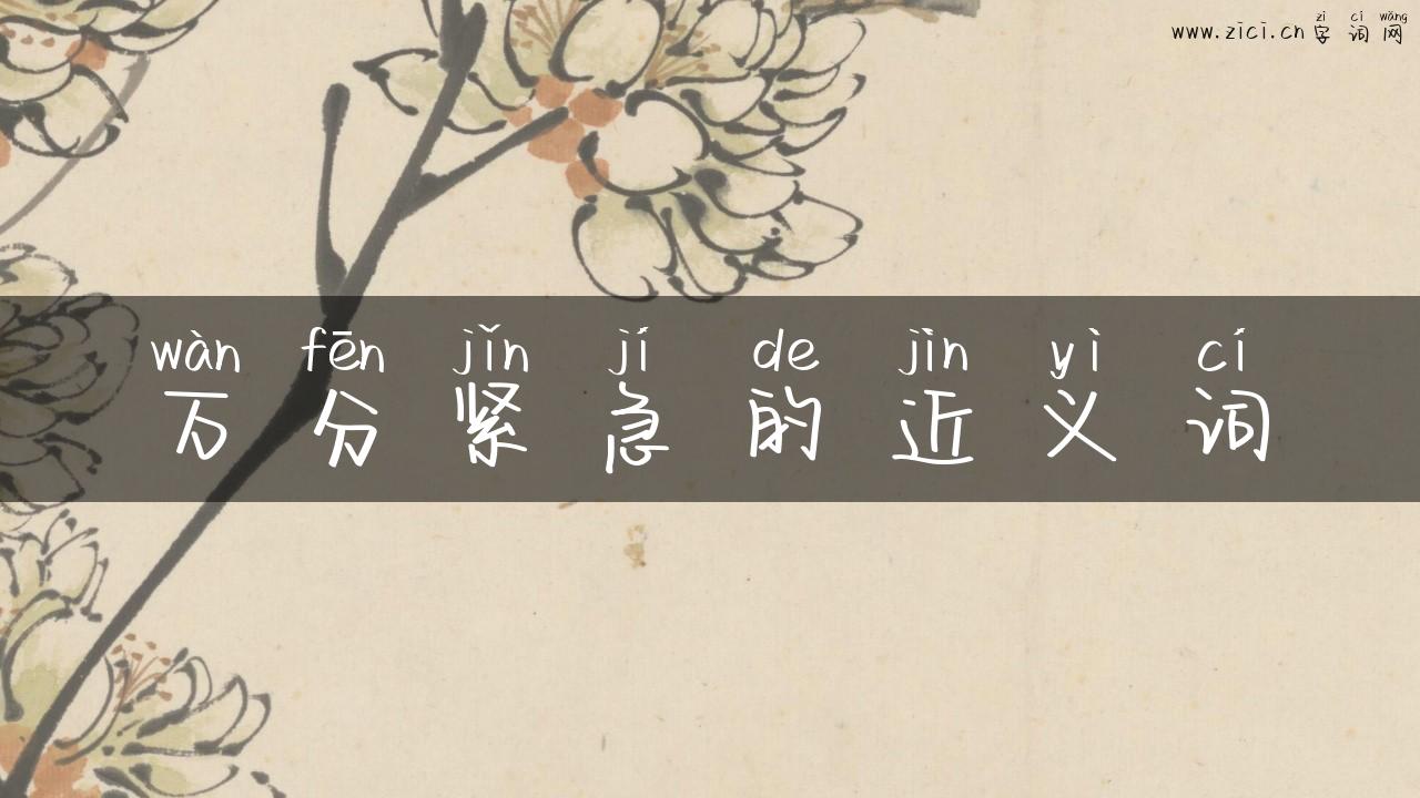 万分紧急的近义词