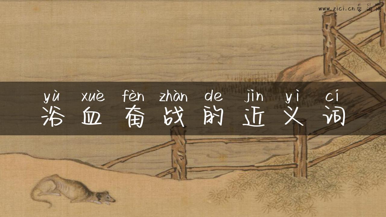 浴血奋战的近义词