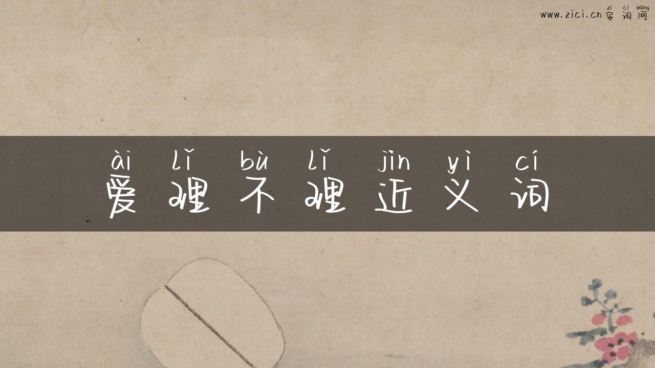 爱理不理近义词