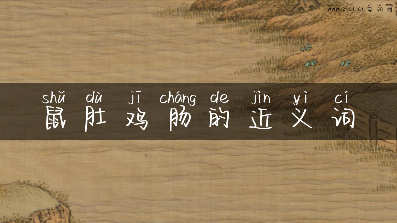 鼠肚鸡肠的近义词
