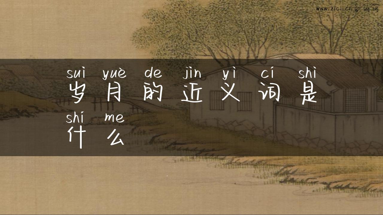 岁月的近义词是什么