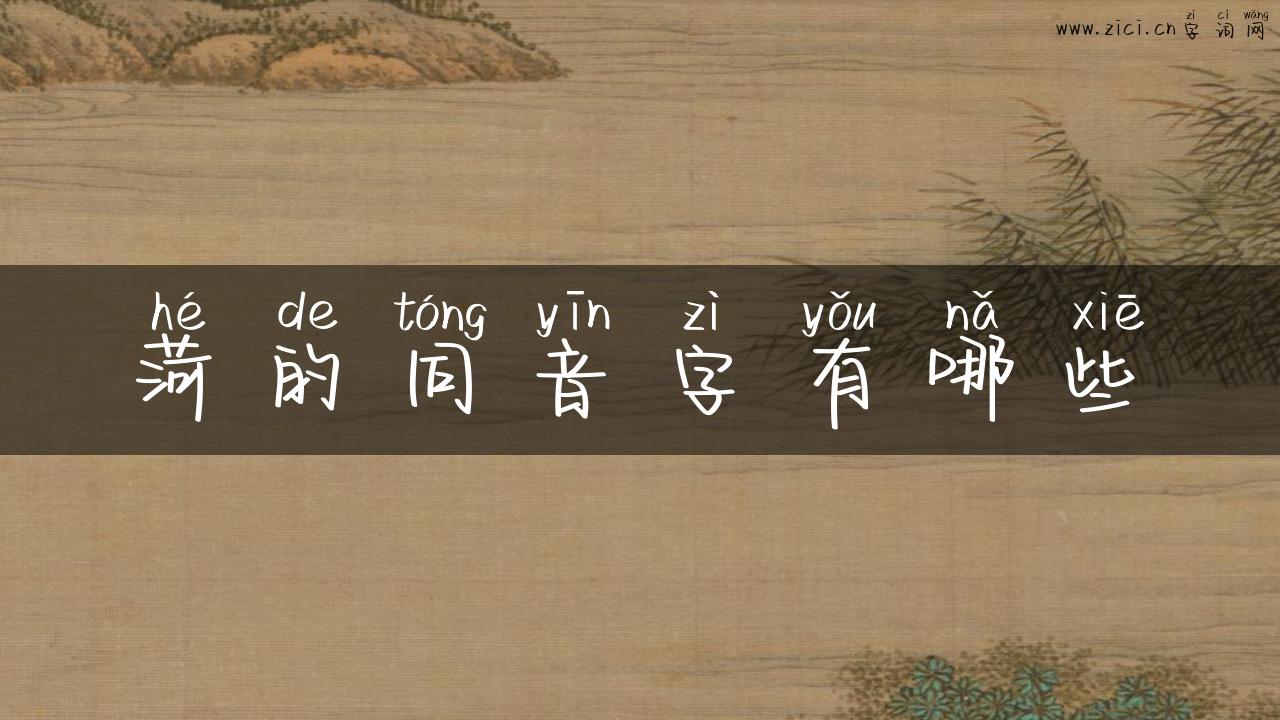 菏的同音字有哪些