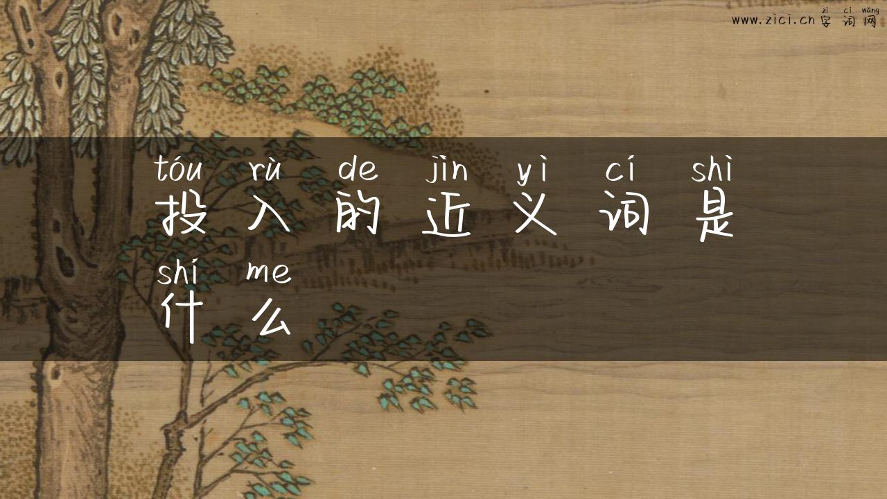 投入的近义词是什么
