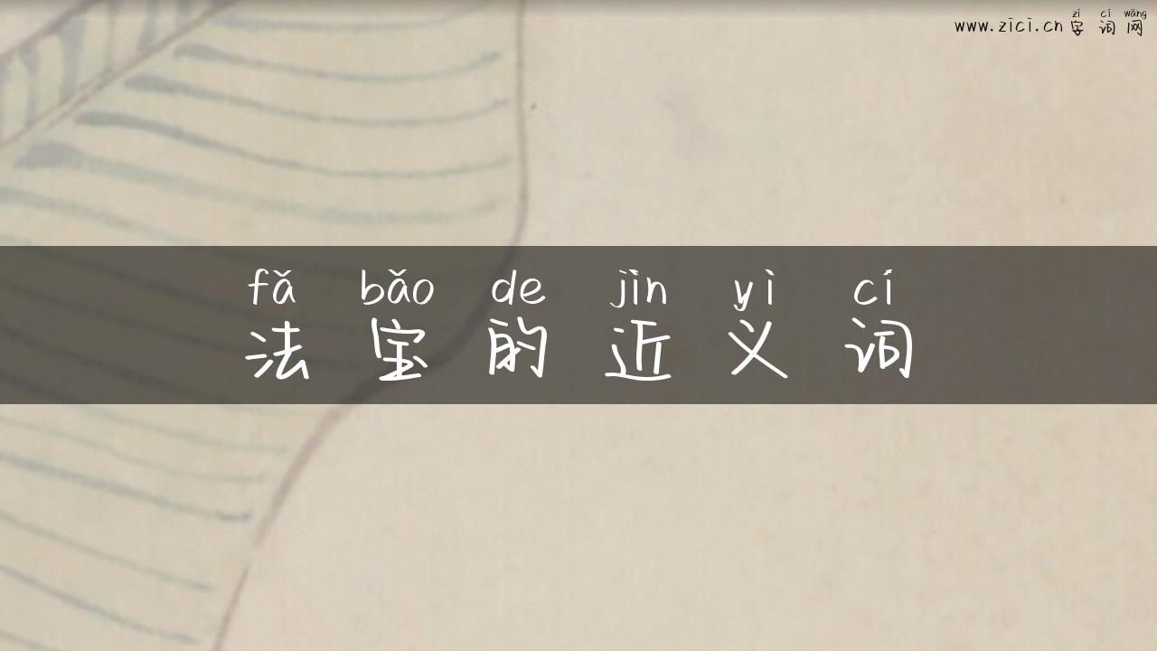 法宝的近义词