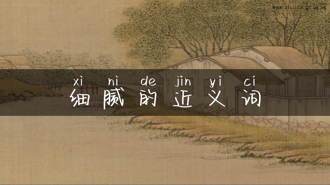 细腻的近义词