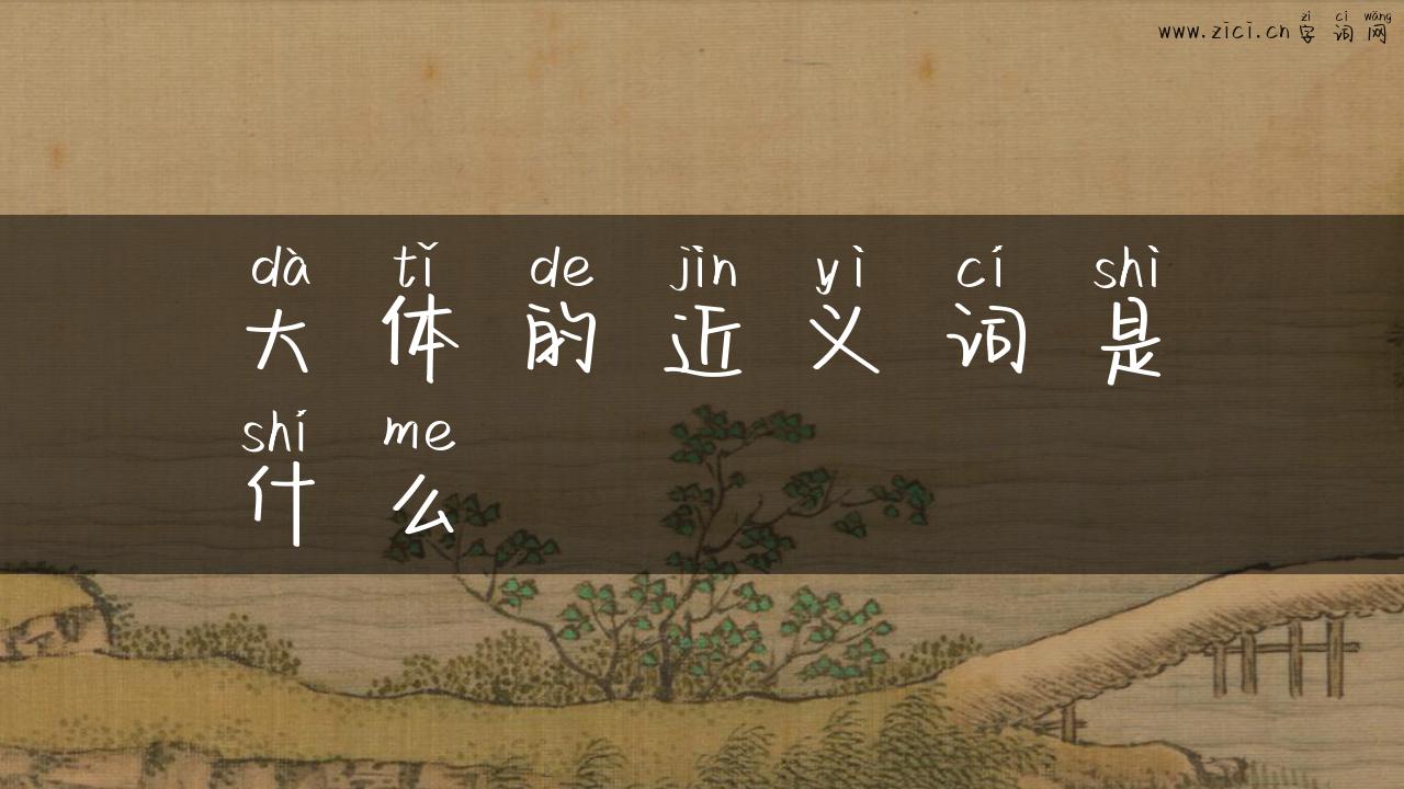 大体的近义词是什么