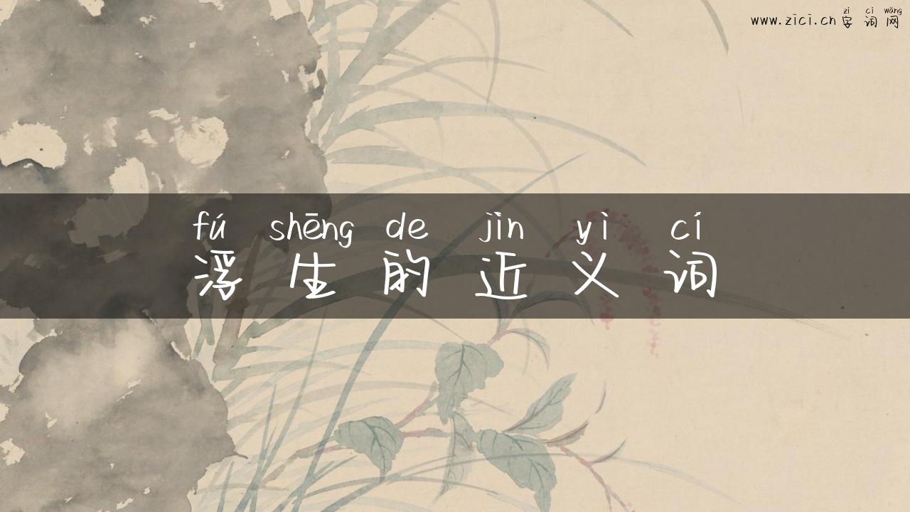 浮生的近义词