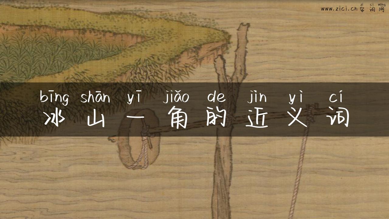 冰山一角的近义词
