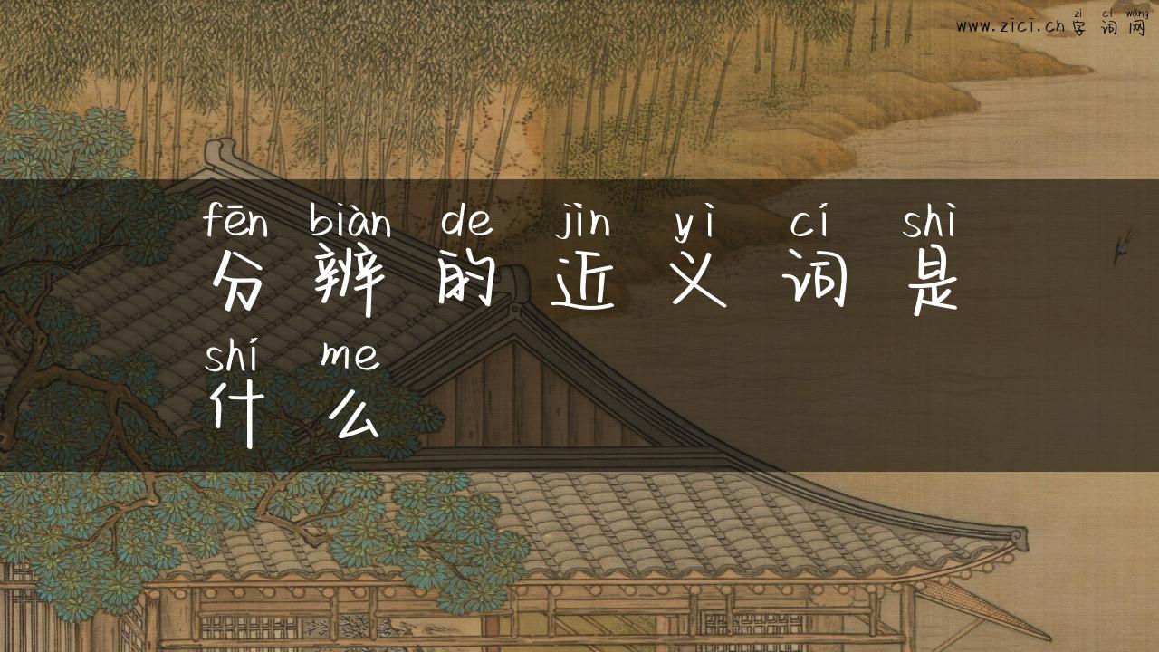 分辨的近义词是什么