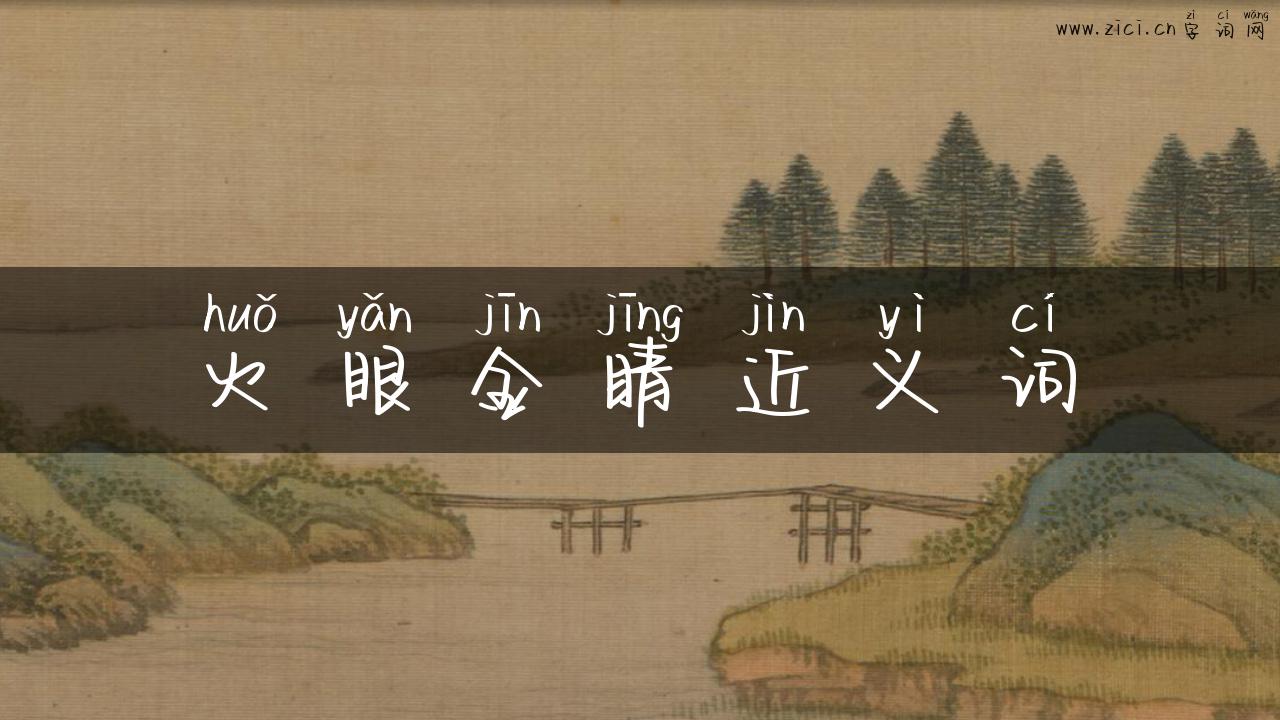 火眼金睛近义词