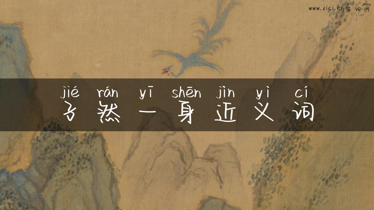 孑然一身近义词